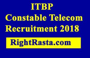 ITBP CT Telecom Online Form 2018