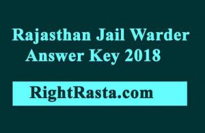 Rajasthan Jail Warder Answer Key 2018