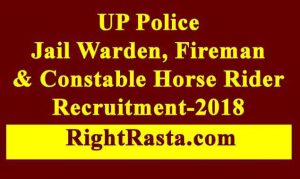 UP Police Jail Warden Recruitment 2018
