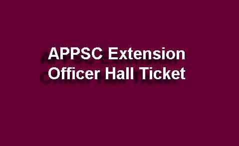 APPSC Extension Officer Hall Ticket