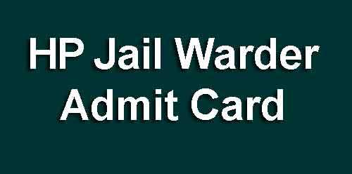 HP Jail Warder Admit Card