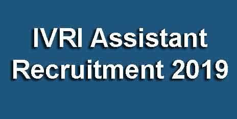 IVRI Assistant Recruitment