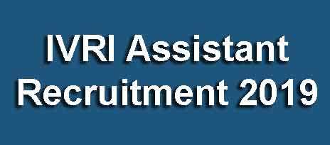 IVRI Recruitment 2019