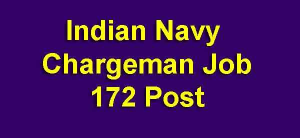 Navy Chargeman Vacancy 2019