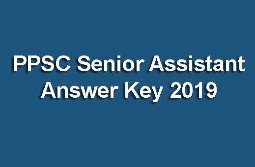 PPSC Senior Assistant Answer Key