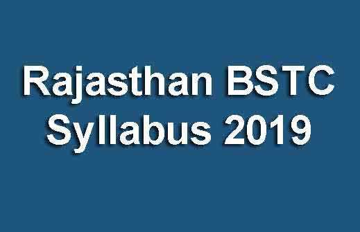 Rajasthan BSTC Syllabus 2019