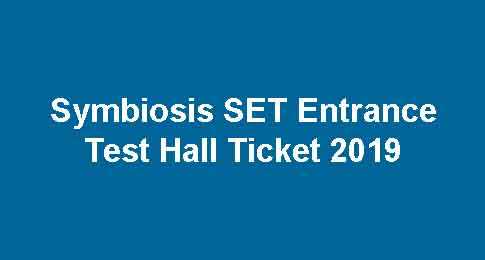 Symbiosis SET Hall Ticket