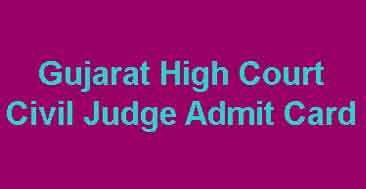 Gujarat High Court Admit Card