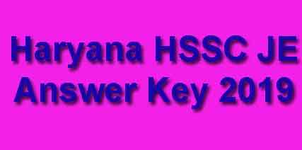 Haryana JE Answer Key