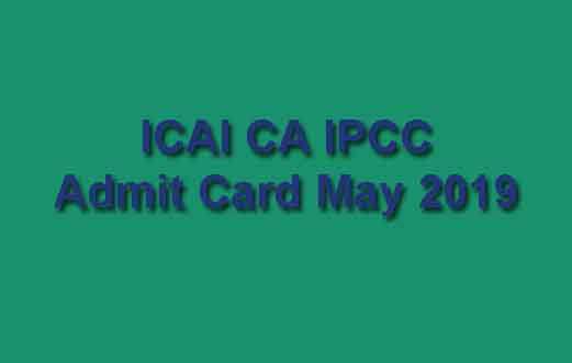 IPCC Admit Card for May 2019