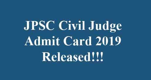 Jharkhand Civil Judge Admit Card