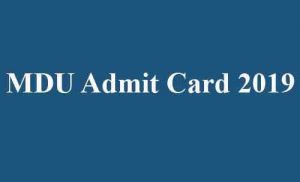 MDU Admit Card