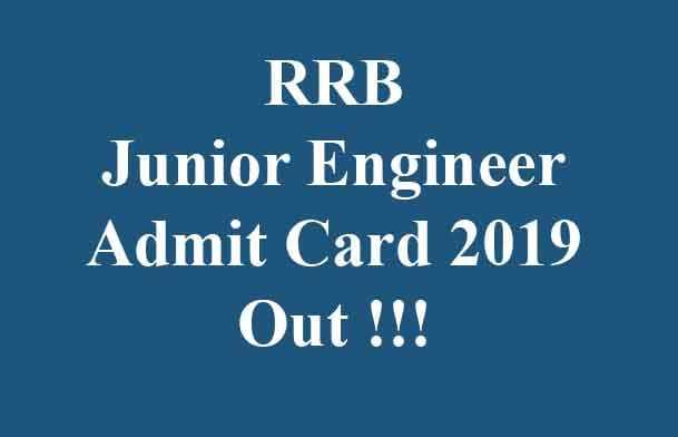 RRB Junior Engineer Admit Card 2019