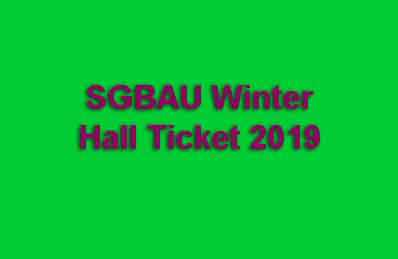 SGBAU Winter Hall Ticket