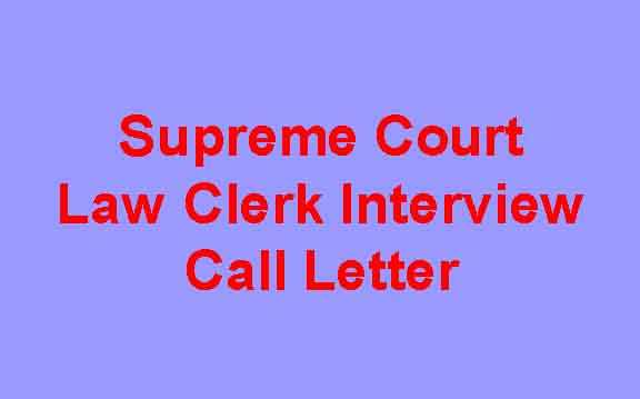 Supreme Court Interview Call Letter