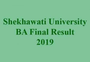 Shekhawati University BA Final Result 2019