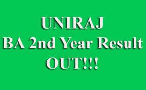 UNIRAJ BA 2nd Year Result 2019