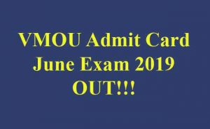 VMOU Admit Card June Exam 2019