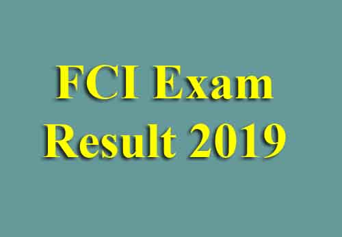 FCI Exam Result 2019