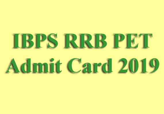 IBPS RRB PET Admit Card