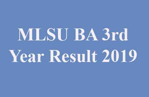 MLSU BA 3rd Year Result