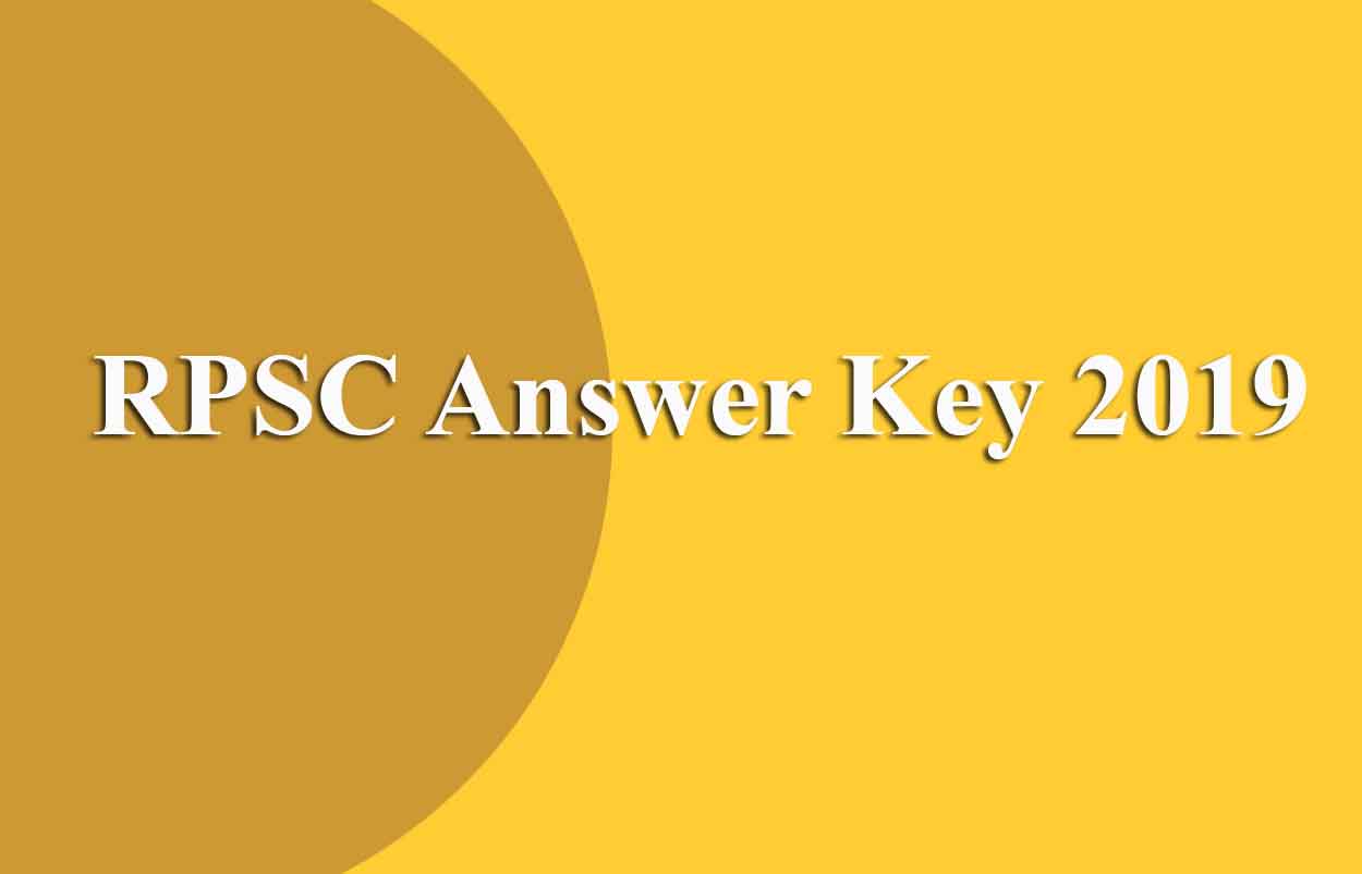 RPSC Answer Key 2019