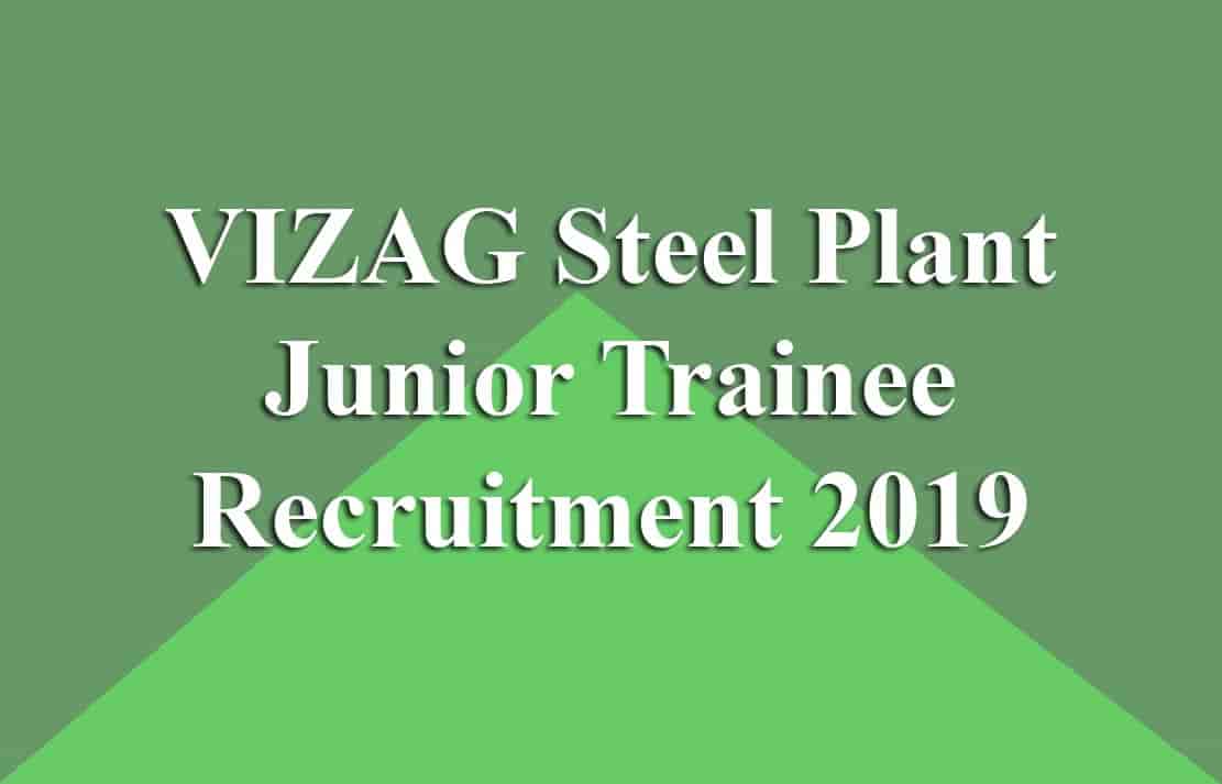 VIZAG Steel Junior Trainee Recruitment