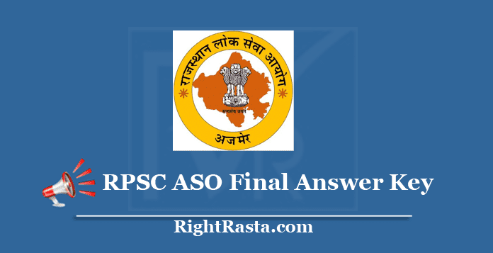RPSC ASO Final Answer Key 2020