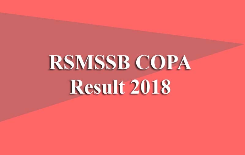 RSMSSB COPA Result