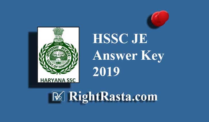 HSSC JE Answer Key