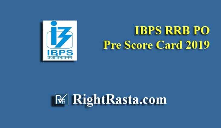 IBPS RRB PO Pre Score Card