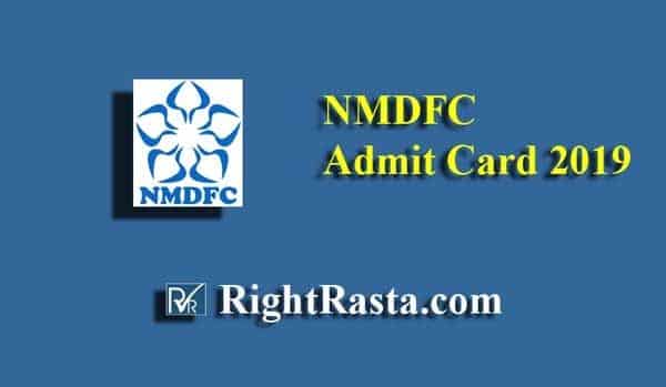 NMDFC Office Assistant Admit Card 2019