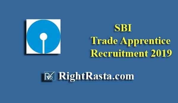 SBI Trade Apprentice Recruitment 2019