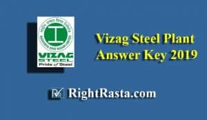 Vizag Steel Answer Key 2019