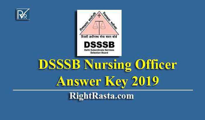DSSSB Nursing Officer Answer Key