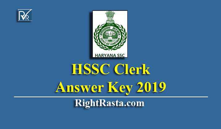 HSSC Clerk Answer Key