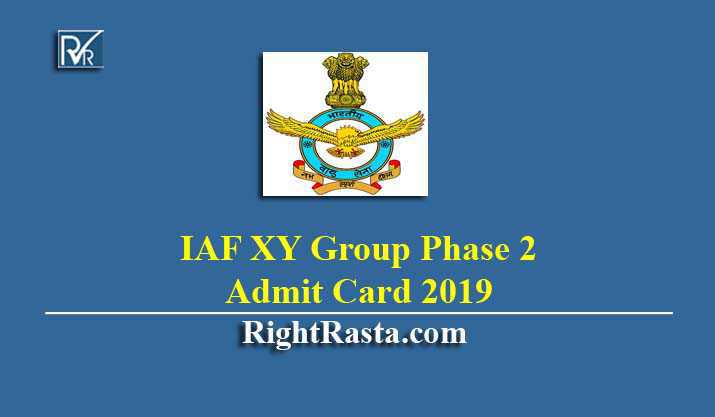 IAF XY Group Phase 2 Admit Card
