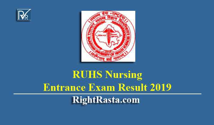 RUHS Nursing Entrance Exam Result
