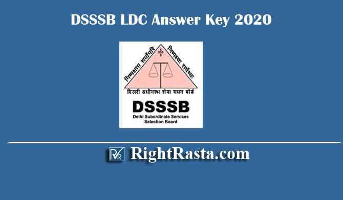 DSSSB LDC Answer Key 2020