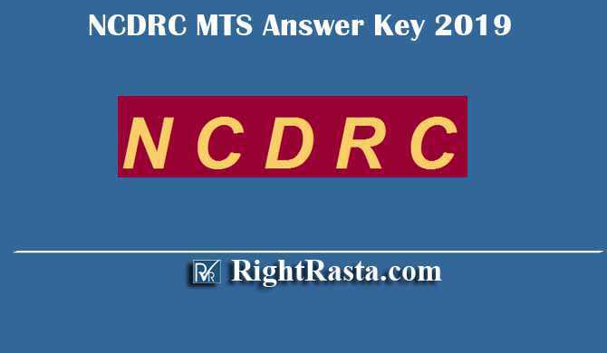 NCDRC MTS Answer Key 2019
