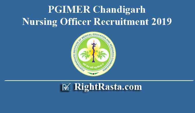 PGIMER Chandigarh Nursing Officer Recruitment