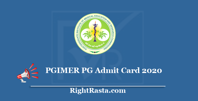 PGIMER PG Admit Card 2020
