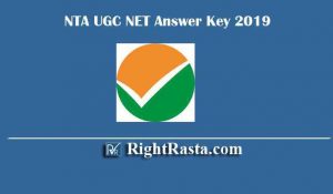 NTA UGC NET Answer Key 2019