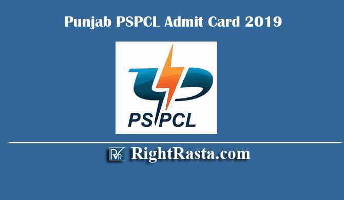 Punjab PSPCL Admit Card 2019
