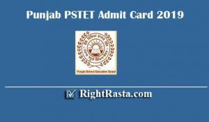 Punjab PSTET Admit Card 2019