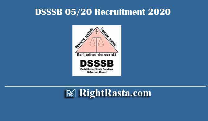 DSSSB 05 20 Technical Assistant Recruitment 2020