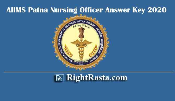 AIIMS Patna Nursing Officer Answer Key 2020