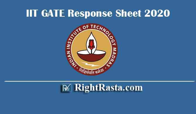 IIT GATE Response Sheet 2020