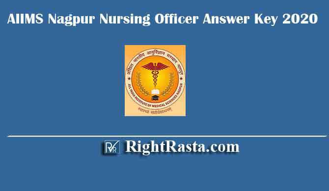 AIIMS Nagpur Nursing Officer Answer Key 2020
