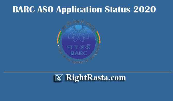 BARC ASO Application Status 2020 